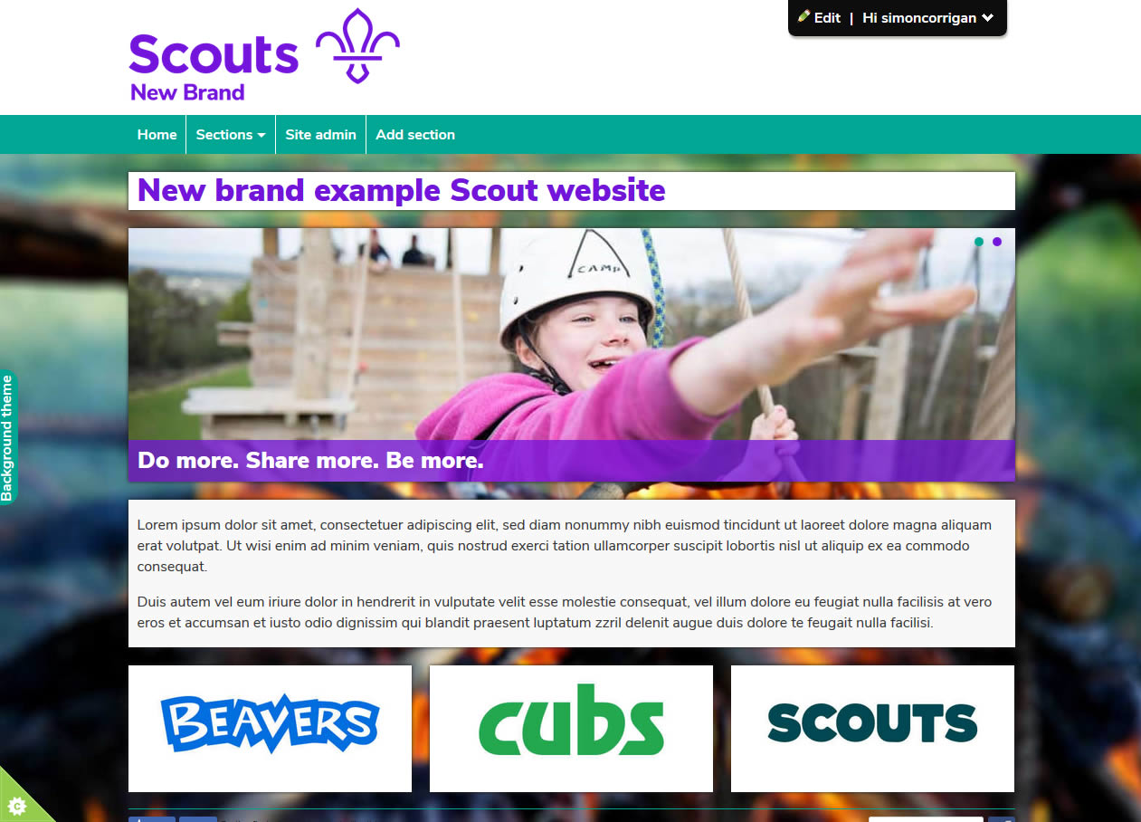 Scout campfire template