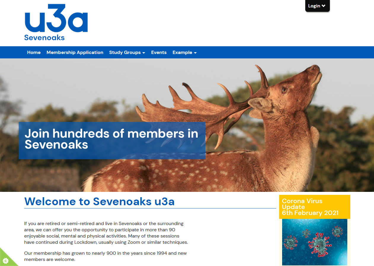 u3a website template